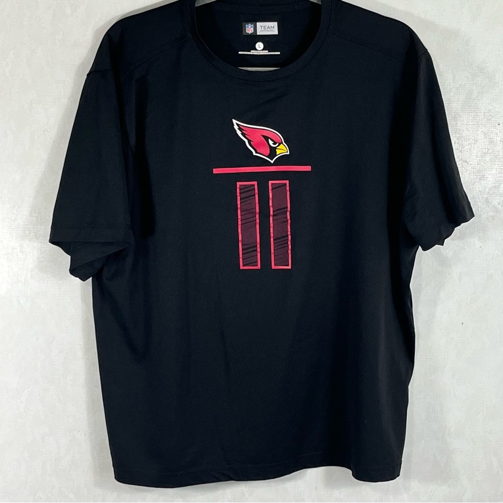 NFL Arizona Cardinals Black Red Short Sleeve Tee Fitzgerald #11 Jersey Style